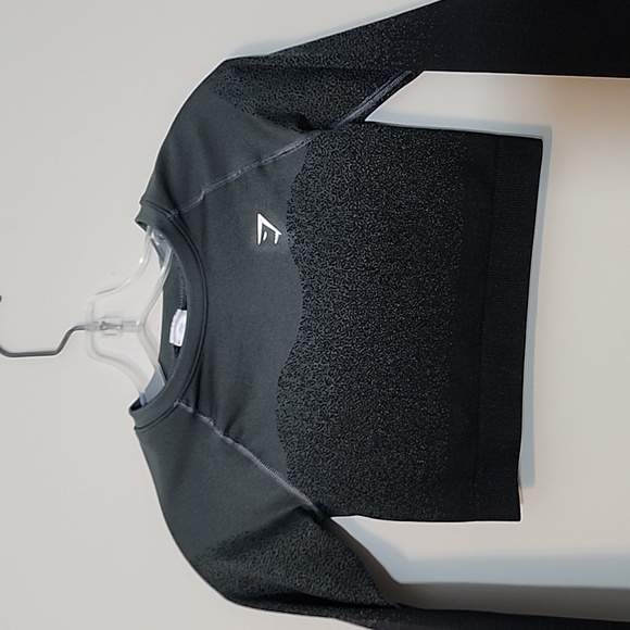 Gymshark Adapt Hombre Seamless Long Sleeves Crop Top Size XS - Picture 2 of 5